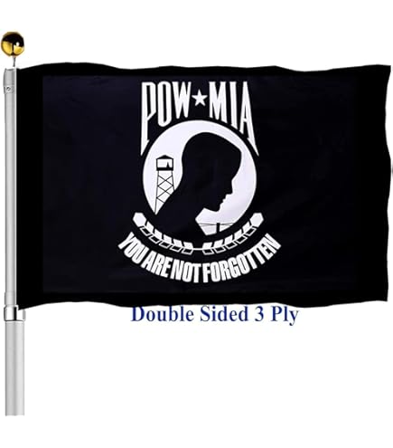 Set All'ingrosso 3x5 3'x5' (2 Confezioni) Rosso Nero POW MIA - Foto 7