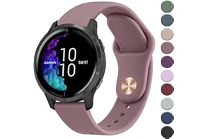 Vanjua Bands Compatible with Garmin Venu 2 Plus / Venu Sq / Venu / Vivoactive 3 Watch Band Women Men, Soft Silicone Sport Replacement Strap for Garmin Vivomove Sport, Vivoactive 3 Music, Forerunner 645 / 245 Music Smart Watch