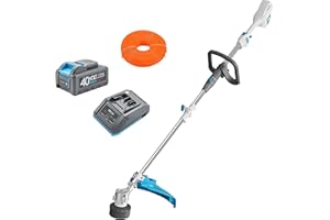 RB 17" Cordless String Trimmer, 40V Lithium Battery Weed Wacker with 4.0Ah Battery & Fast Charger & .095'' line, 2 in 1 Grass Trimmer and Edger, 2-Speed Adjustable, Low Vibration Lawn Garden Tool