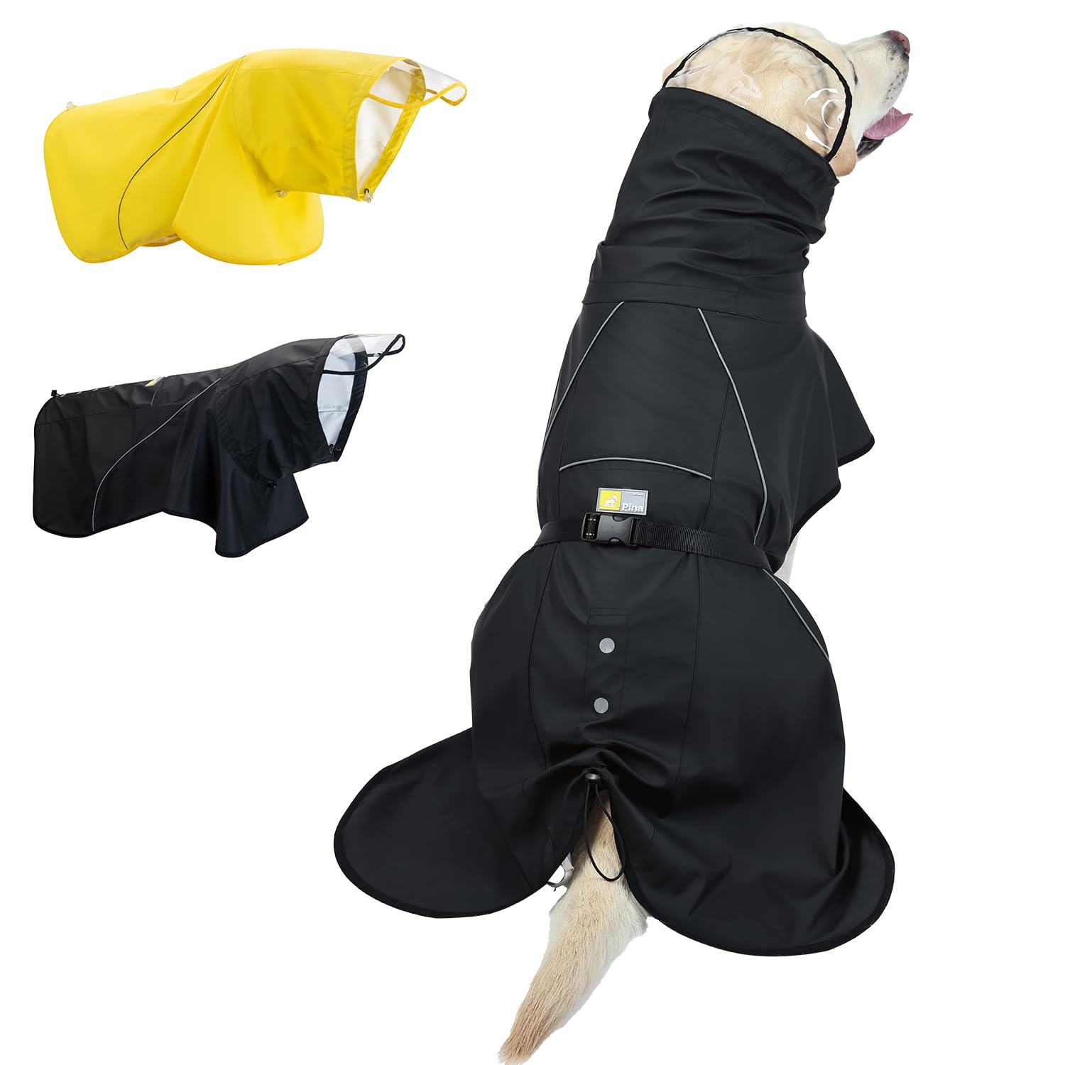 PINA Dog Raincoat Waterproof Dog Rain Jacket With Hood Lightweight pina-dog-raincoat-waterproof-dog-rain-jacket-with-hood-lightweight