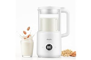 Olayks Automatic Nut Milk Maker, 20 Oz Soy Milk Maker Machine for Homemade Almond/Oat/Soy, Plant-Based Milk and Dairy Beverag