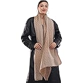 Indikraz Premium Unisex Fine wool Zari Warm Stole Wrap Scarf, woollen scarf, woven woollen stole, Light weight wool scarf