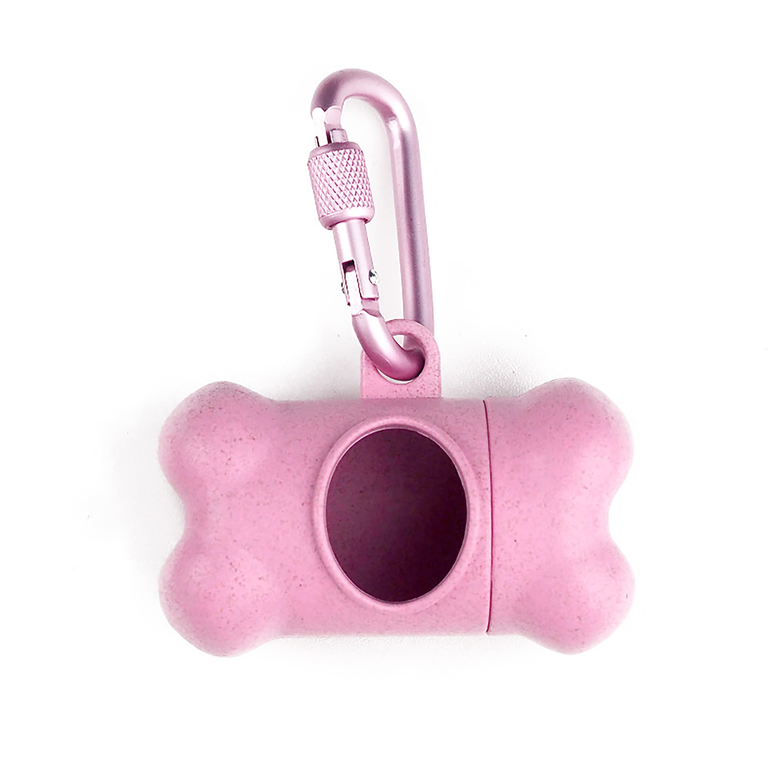 1Pcs Pink Bone Shaped Dog Bag Dispenser Poo Bags Dog Dispenser Leak-Proof Dog Waste Bag Dispenser with Clip