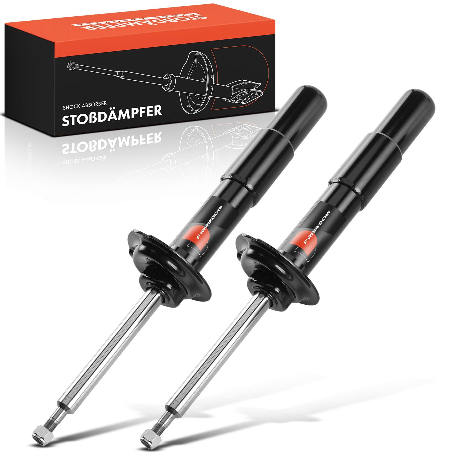 Frankberg 2 x Shock Absorber Suspension Strut Front Left Right Compatible with 5 Series E60 2.0L-4.8L 2002-2010 5 Series Touring E61 2.5L-4.8L 2004-2010 Replace# 31306775055 335816