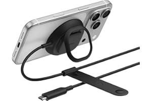 Belkin MagSafe Charger, Magnetic iPhone Charger w/ Qi2 25W, Fast Wireless Charging Pad w/Kickstand for iPhone 17 Series, Sams