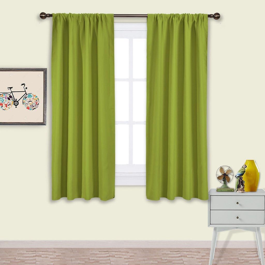 Deertweet Verdunkelungsvorhänge Gustav Klimt Design | 2-teiliges Set 114x96cm | Blumengarten Motiv