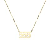 Tavuala Angel Number Necklace For Women, 18K Gold