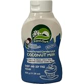 Nature's Charm Sweetened Condensed Coconut Milk, NEW Squeeze Bottle , Dairy and Soy FREE, Vegan, Lactose FREE, Gluten FREE. Rich Coconut Flavor, Good Soure of Calcum-11.25 Ounce (Pack of 6) Combo With FREE KC Commerce Wooden Spoon (6)