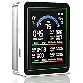 10 in 1 Smart Air Quality Monitor Indoor,Carbon Monoxide Detectors,Co2 Detector,Professional Air Quality Test Kit with CO2 | CO | TVOC | HCHO | Temp | AQI | PM2.5 | PM0.3 | PM10
