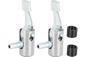 X AUTOHAUX 6mm Locking Air Chuck Air Hose Inflator Adapter for Bike Motorcycle Car Tire Valve 2pcs