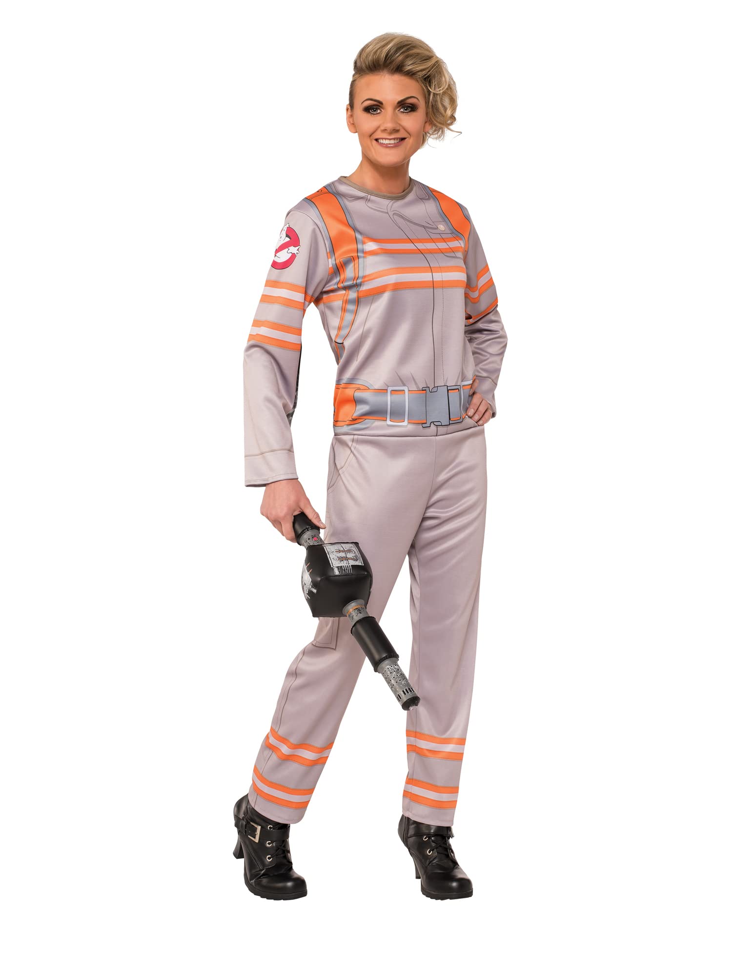 Rubies Official Ghostbusters Ladies Costume Jumpsuit with inflatable Proton Wand - 2016 Design - Adult Small