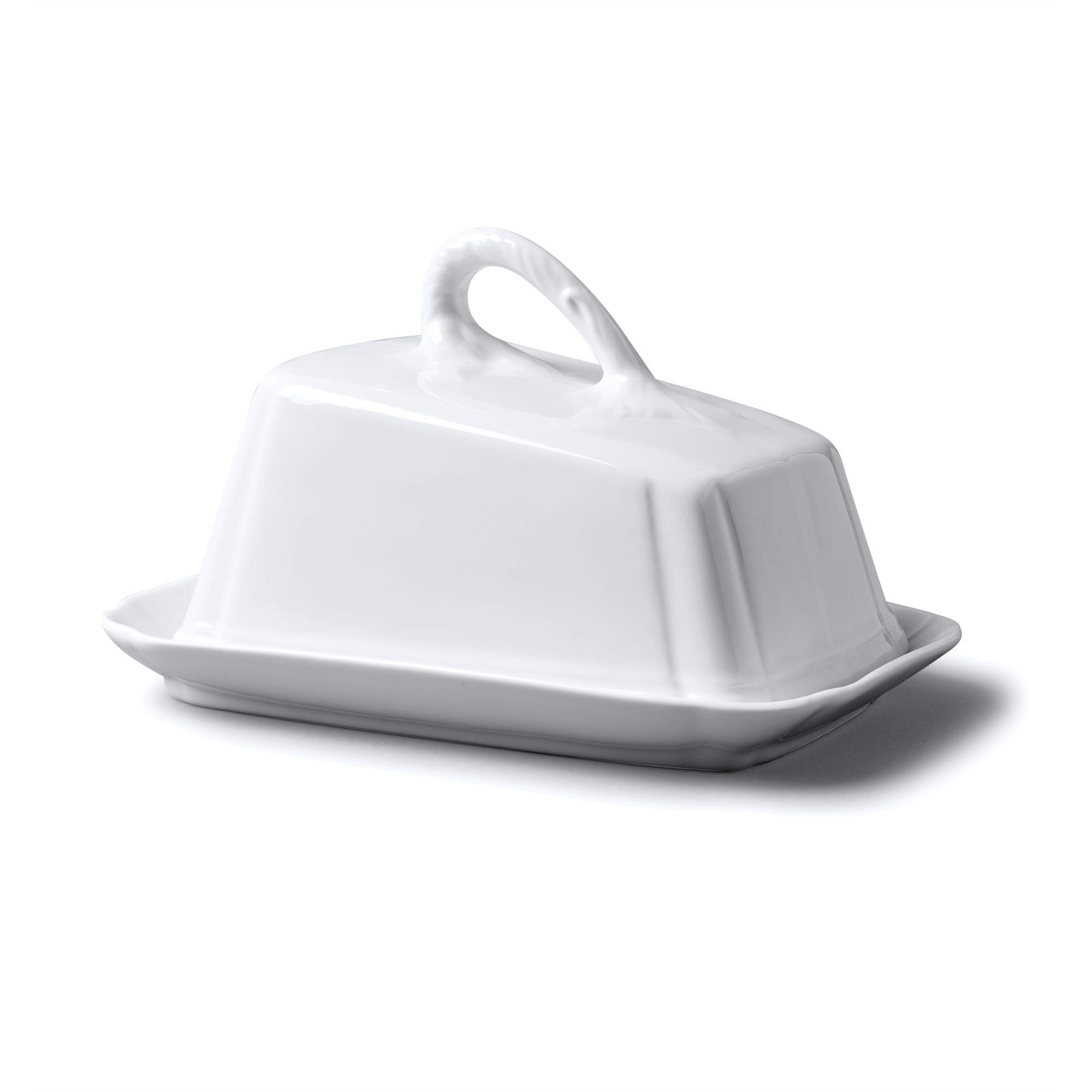 WM Bartleet & Sons 1750 T305 Traditional Porcelain 23cm Cheese Dish with Lid-White