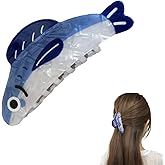 NIIIYTYB Fish Hair Clip Sardine Claw Clips for Women Ocean Acetate Hair Accessories Summer Style Acrylic Barrettes with Strong Hold Cute Nonslip Hair Decoration for Thick and Thin Hairstyles