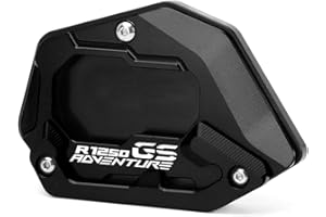 Modeer For R1250GS Adventure 2018-2024 (Not For Lowered Vehicles) Motorcycle CNC Support Extension Plate Kickstand Side Stand Pad r 1250 gs adv r1250gsa Accessories (black)