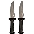 Star Power Halloween Weapon Fake Rubber Knife Black Grey 10 inches - Pack of 2