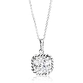 JEAN RACHEL JEWELRY 925 Sterling Silver Necklace for Women - Rope with Cubic Zirconia Vintage Design - Hypoallergenic, Lead & Nickel Free Jewelry - Artisan Handcrafted Statement Necklace