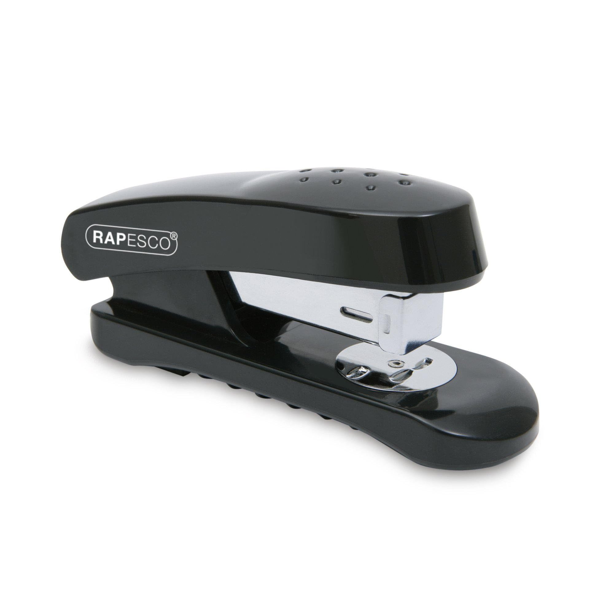 Rapesco R53800B1 Snapper Half-Strip Stapler, 20 Sheet Capacity, Black