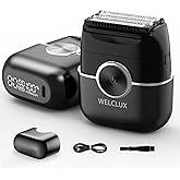Electric Foil Shavers for Men: Mini Electric Razor with 4 Floating Blades & Big LED Display - Foil Shaver for Men with 2 Gears Adjustable - Face Shaver with IPX7 Waterproof, Valentine's Day Gifts