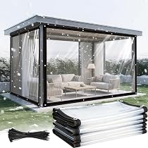 LCYFBE 10' X 12' Clear Waterproof Tarp - Heavy Duty PVC Vinyl Cover With Grommets For Outdoor, Camping, Patio - View #5