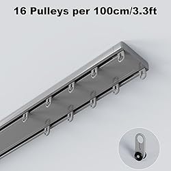 KUZRZNH Double Row Curtain Track Ceiling