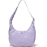 Pander 4L Soft Nylon Crescent Shoulder Bag for Women, Medium Underarm Hobo Purse with Adjustable Strap, Water-Repellent