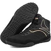 THESTRON Men's Professional Boxing Wrestling Shoes Breathable Fighting Training Boots Male Combat Shoes Man High Top Fitness Sports Sneakers