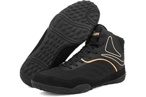 THESTRON Men's Professional Boxing Wrestling Shoes Breathable Fighting Training Boots Male Combat Shoes Man High Top Fitness Sports Sneakers