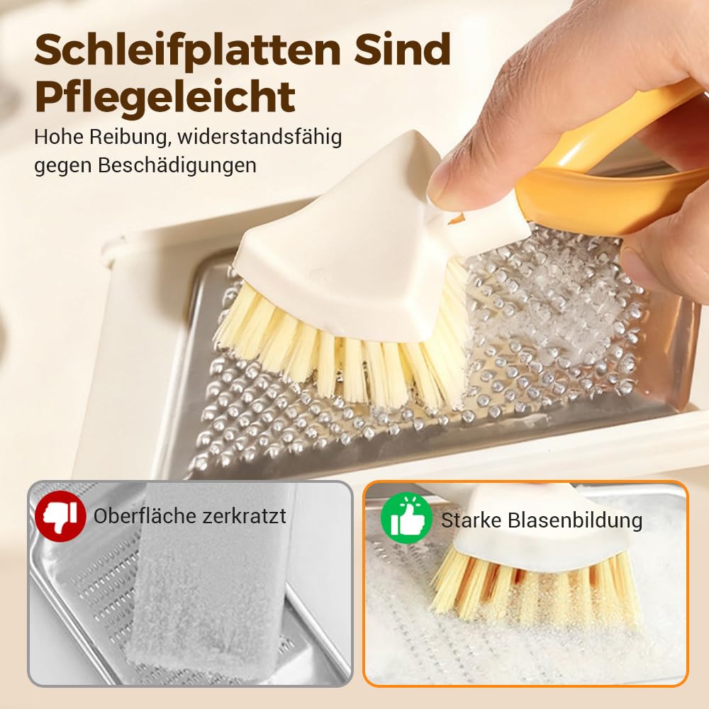 Dreiecksform Spülbürste, Spülbürste Badezimmerfugen, Hochwertiger Eckenreinigungsbürste Faltbar, Mehrzweck Bürste Reinigung Für Geschirr, Töpfe Und Arbeitsplatten, Robusten (1) 6
