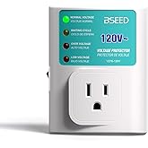BSEED Single Outlet Surge Protector for Refrigerator, Power Surge Protector with Ground Protected Light Indicators, Adjustable Voltage Protector for Washing Machine, TV and Freezer, 15A, 120V,1 Pack