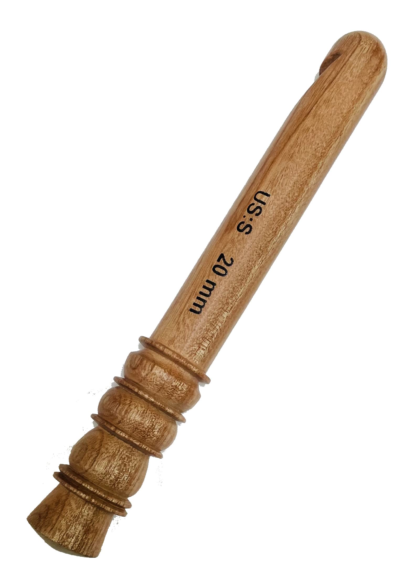 Wooden Crochet Hooks Sizes 8 9 15 20mm | 7.5 inch Long (1 x 20mm)