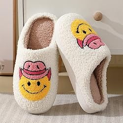 KEYUSHOP Happy Face Slippers for Kids Smile Face