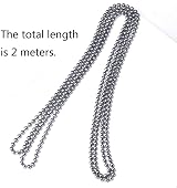Kuou 2 Meter Beaded Chain Roller Blind Extension 4.5mm Stainless Steel Silver view 3