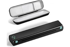 BETIFE Portable Printer Wireless for Travel M08F Thermal Bluetooth Printer with Case Support 8.5" X 11" Paper, Inkless Portable Printer Compatible with Android/iOS Phone & Laptop for Business, Office (Black)