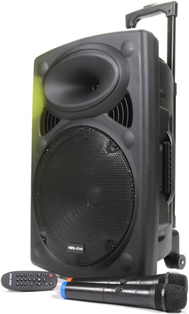 Vocal-Star VS-P120 Portable PA Speaker 12" 300W BT USB 2 Mics
