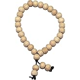IS4A White Tulsi Beads Sumarni Bracelet Elastic Barcelet 27+1 8mm Holy Tulsi Beads Mala Rosray
