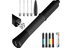 FENXYO Ball Pump with Needle Storage(Never Lose Pin) Basketball Pump with 5 Needles and Extendable Cable, Soccer Football Pumps, Volleyball Pump Rugby Ball Inflator - Great for All Balls - 1&2 Pack Available