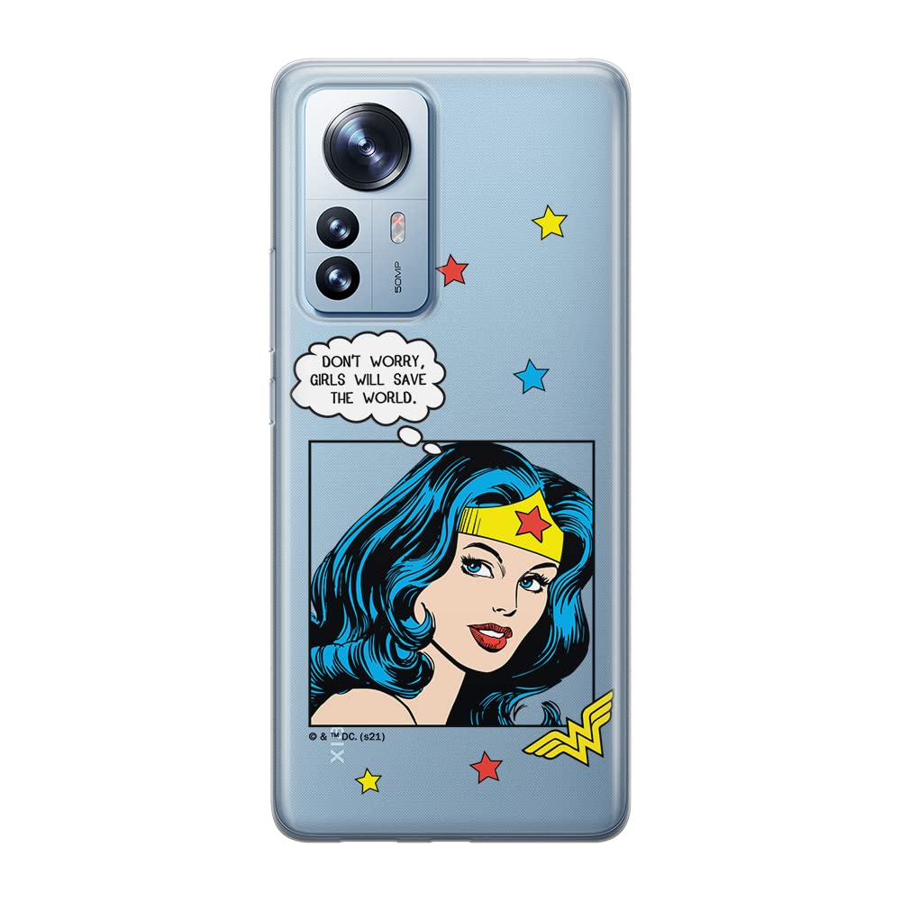 ERT GROUP mobile phone case for Xiaomi 12 PRO original and officially Licensed DC pattern Wonder Woman 028 optimally adapted to the shape of the mobile phone, partially transparent