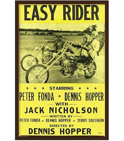 1969 Easy Rider Moto Chopper Poster Film Cool Peter Fonda & Dennis Hopper - Foto 9