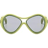 COTIA 2024 Fashion Personality Oversized Oval Sunglasses for Women Men Trending Y2K Punk Outdoor Sun Glasses