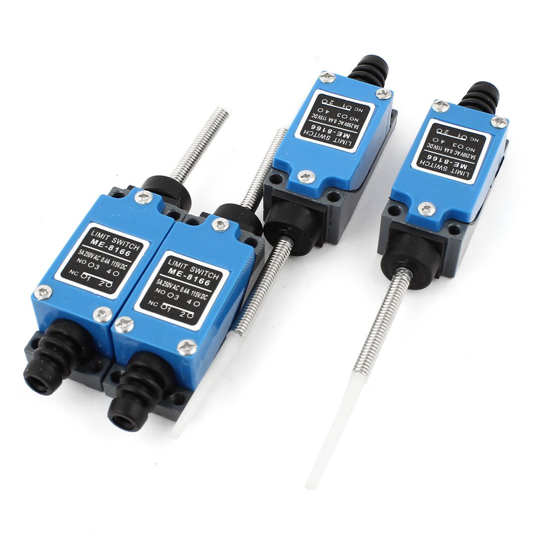Sourcingmap 4 x ME-8166 Plastic Spring Rod Momentary Limit Switch AC 250V/ DC 115V