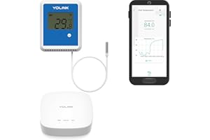 YoLink Smart X3 Version Outdoor Temperature Data Logger with Probe, Thermometer, 1/4 Mile Range, 5+ Years Battery Life, Emails, Text, App Alerts, Alexa, IFTTT. Pool, Hot Tub, Fish Tank. Hub Included!