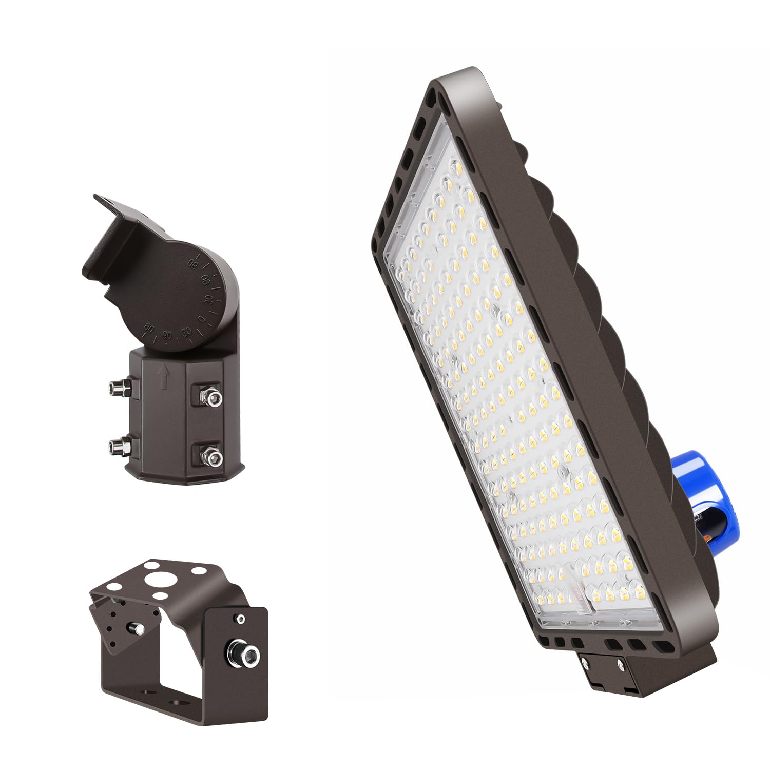 Photo 1 of ledmo 1Pack 52500LM LED Parking Lot Light 350W Dusk to Dawn Outdoor Pole or Wall Mount Commerical Area Lighting Street Foold Security Lights Shoebox Lamp Slip Fitter 5000K IP65 for Sport Stadium Yard