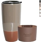 Bosmarlin Ceramic Travel Coffee Cup with Lid, 21 oz, Portable Coffee Mug for Car Cup Holder, Microwave and Dishwasher Safe, R