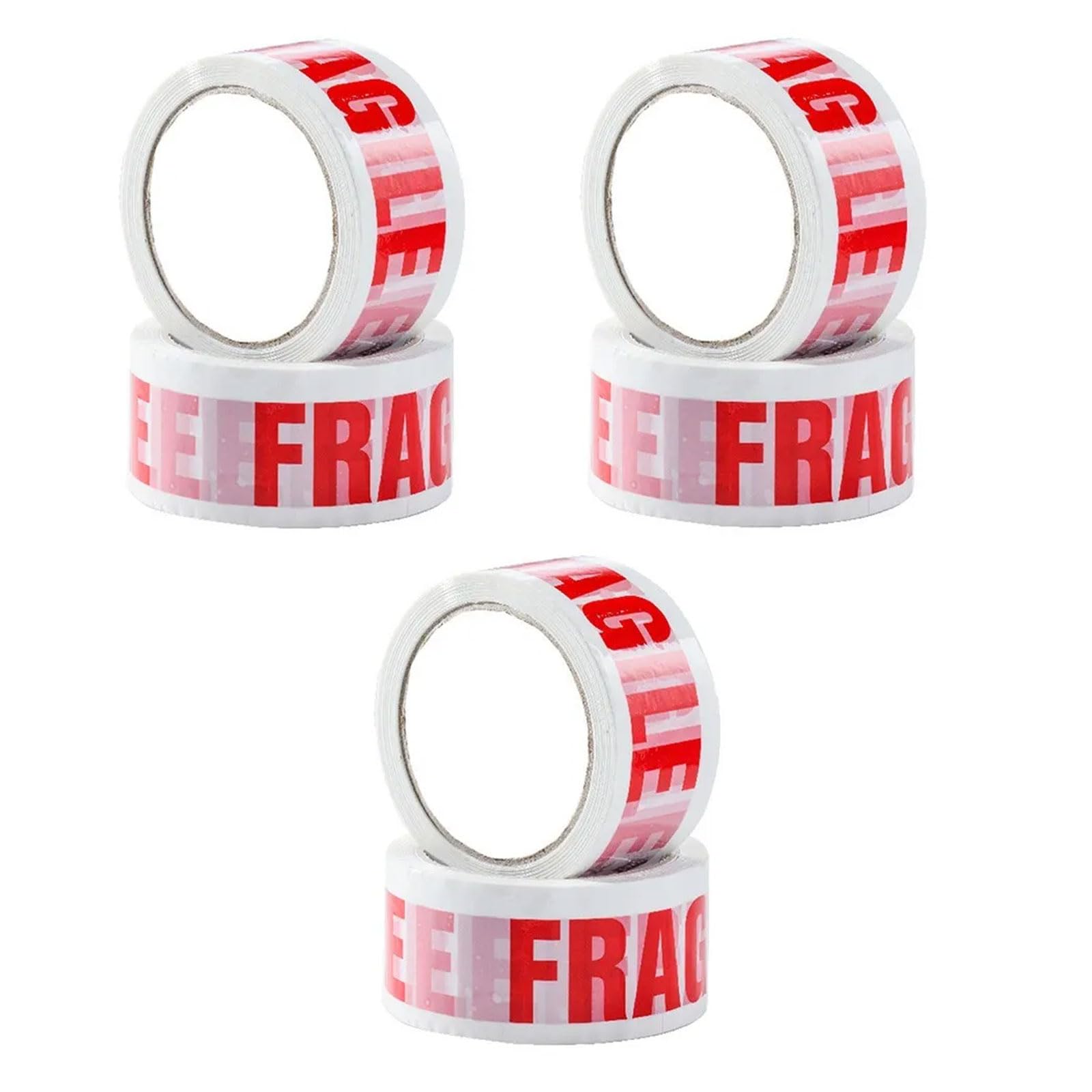 Fragile Strong Heavy Duty Packaging Tape - 6 Rolls (48MM x 66M) - Secure Sticky Sealing Tape for Parcel Boxes, Moving Boxes & Large Postal Bags - Ideal for Long Term Storage (6 rolls)