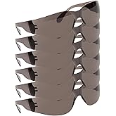 Quest Protective Apparel Safety Glasses for Men and Women - Anti Fog Safety Goggles for Shooting, Lab, or Construction – Polycarbonate Eye Protection [Smoke & Pack of 6]