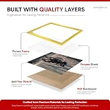 Alison Kingsgate Sleek A6 Picture Frame Engineered Wood Gold Perspex Front view 3