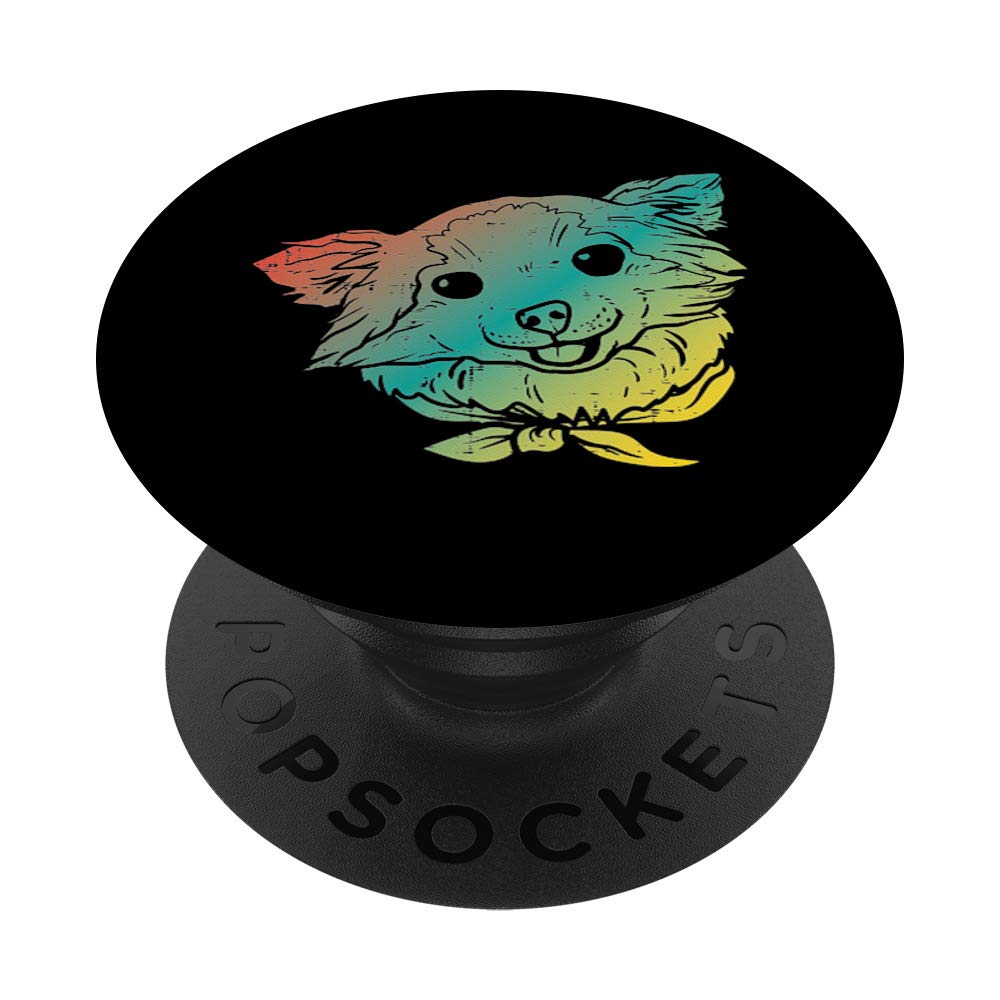 Colorful Chihuahua Cool Art Chiwawa Pet Dog Lover Owner Gift PopSockets PopGrip: Swappable Grip for Phones & Tablets