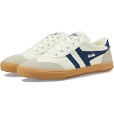 Gola Womens Badminton Off-White/Baltic/Gum 8 B - Medium | Effortless style meets vintage sport vibes with the Badminton Shoes