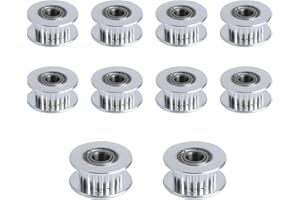GBA-SZC GT2 Idler Pulley 20 Teeth Bore 5mm for 3D Printer 6mm Width GT2 Timing Belt. (10pcs)