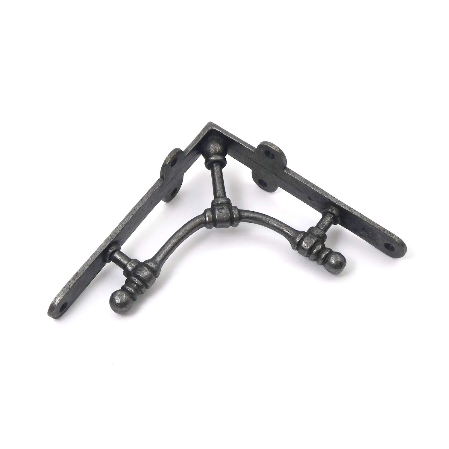 Pair of Shelf Brackets Albion Cast Antique Iron 6.5" x 6.0" / 165mm x 150mm